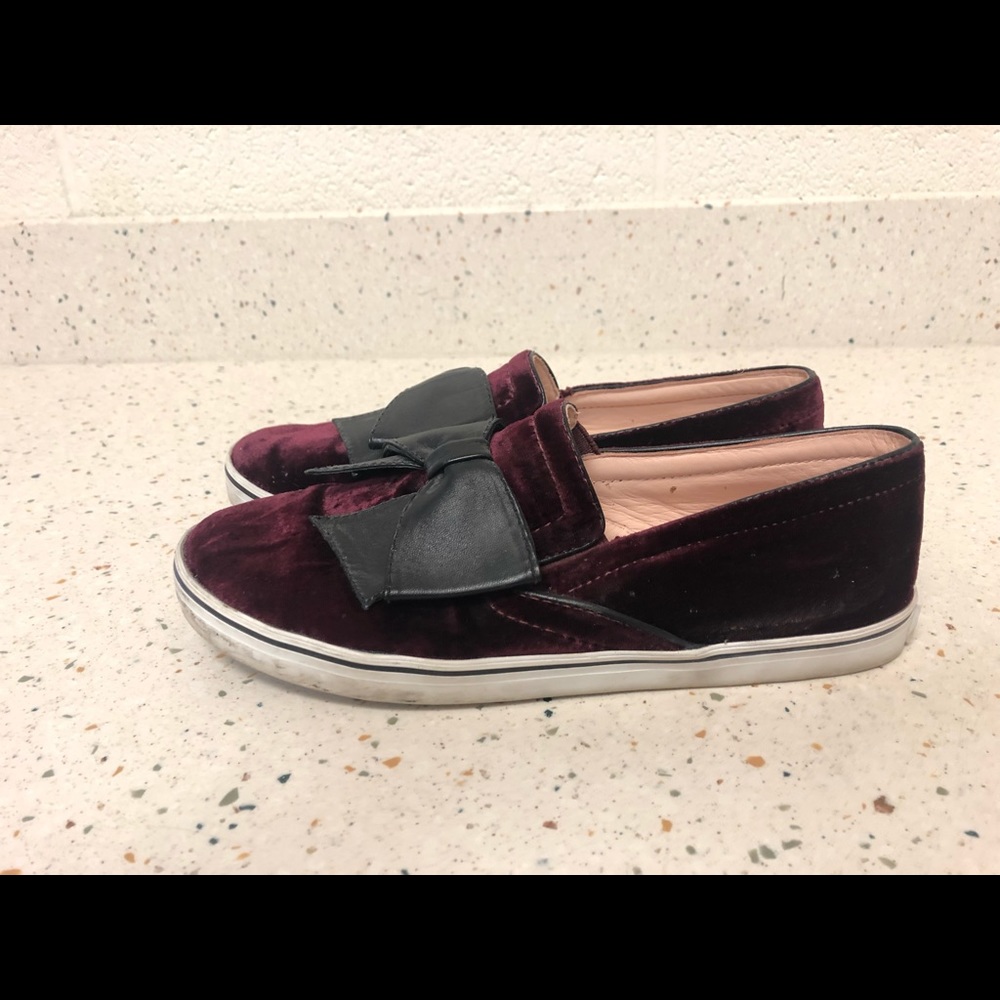 Kate Spade purple velvet slip ons - Picture 4 of 10